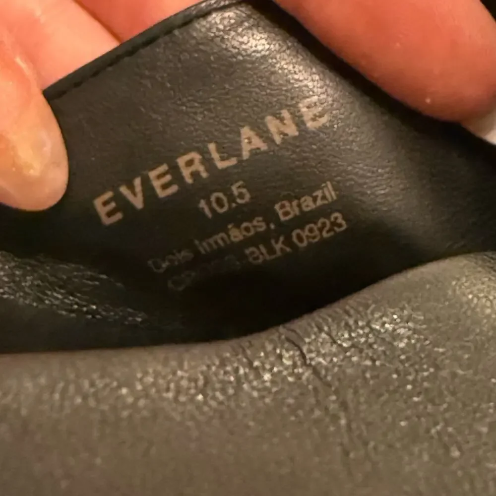 Everlane Day Crossover Sandal Black Leather Flat Slide Size 11 New Comfortable - Picture 6 of 7